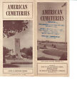 American (MIlitary) Cemeteries pamphlet, brochure early 1940s- USA, & Europe WWI