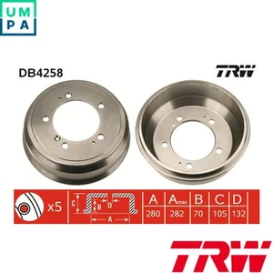 2x BRAKE DRUM DB4258 FOR OPEL MOVANO/Bus/Platform/Chassis/Van RENAULT 2.5L 4cyl - Picture 1 of 7