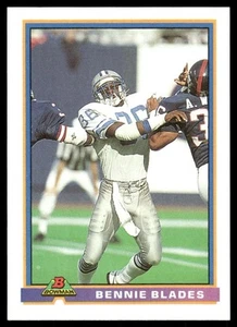 Carta Calcio 1991 Bowman #152 Bennie Blades Detroit Lions - Foto 1 di 2