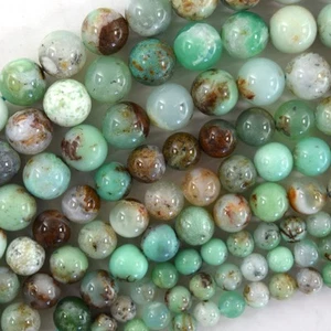 Cuentas redondas crisoprasa verde natural Australia piedras preciosas 15" hilo 6 mm 8 mm 10 mm - Imagen 1 de 4