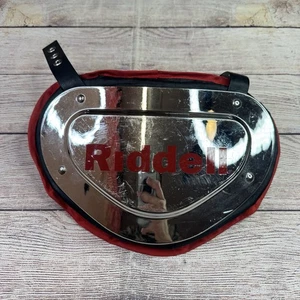 Piastra posteriore calcio Riddell cromata argento rosso imbottita con cinghie adulto/giovane - Foto 1 di 5