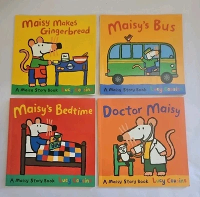 Maisy Mouse Books By Lucy Cousins x 4 -Makes Gingerbread/Bus/Bedtime/Dr 2011 VGC - Image 1 of 4