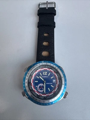 Tegrov reloj automático correa de cuero nuevo sin usar Foto 1 de 4