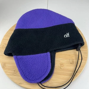 Cappello Berretto Vintage The Original Alf Taglia M Nero Viola Paraorecchie Pile - Foto 1 di 13