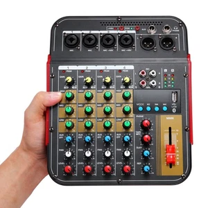 MG4 Mini Audio Mixer 48V Phantom Power Bluetooth 4 Kanal Compact Sound Digital - Afbeelding 1 van 7