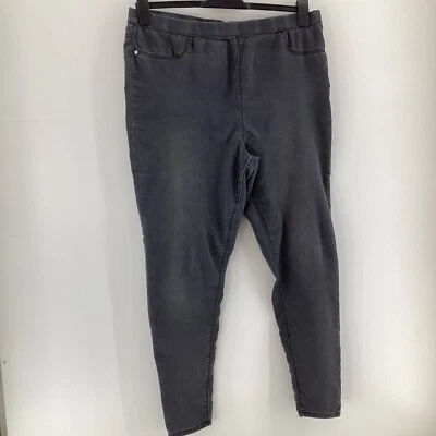 Papaya Denim Womens Grey Jeggings UK 16 Pull On Stretch Skinny Jeans Casual - Image 1 of 4