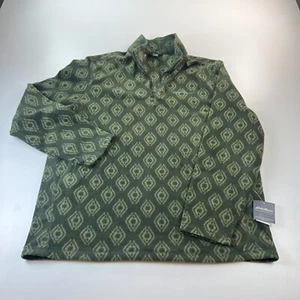 NEW NWT Eddie Bauer 1/4 Zip Pullover Fleece Sweater Mens Extra Large XL Green - Picture 1 of 7