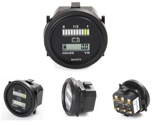 Stundenzähler Betriebsstundenzähler 52mm Batterie Ladezustandsanzeige 24V BOCAST - Bild 1 von 6