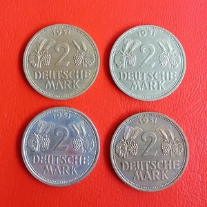 2 DM Germany 1951 D F G J vf/Federal Republic Germany Set/J #386 - Bild 1 von 2