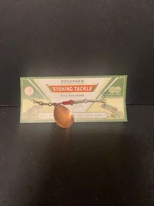 Pflueger Bear Valley Köder mit facettierten roten Perlen & Größe 2 Messing Spinner VINTAGE - Bild 1 von 3
