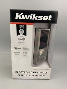 Kwikset Limited Edition Satin Nickel Square Touchscreen Deadbolt Door Lock