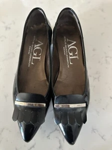 Attilio Giusti Leombruni AGL US 9.5 Patent Leather PointedToe Shoe Heels EU 39.5 - Picture 1 of 3