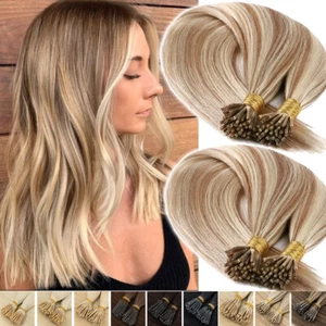 300S Stick I-Tip Remy Human Hair Extensions Micro Ring Bead Microlink 150g Thick - Picture 1 of 26
