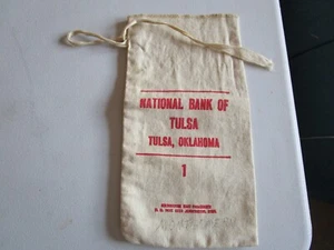 Bank Deposit Bag National Bank Of Tulsa, Tulsa Oklahoma 1 9 .5 X 5" - Picture 1 of 7