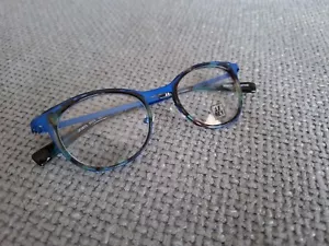 JF Rey Eyeglasses Frame Model JF2873 Color 2525 Black & Blue 48-19 - Picture 1 of 6
