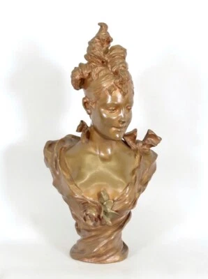 Victor Léopold Bruyneel : Bronze élégante Belle Epoque - Photo 1/4