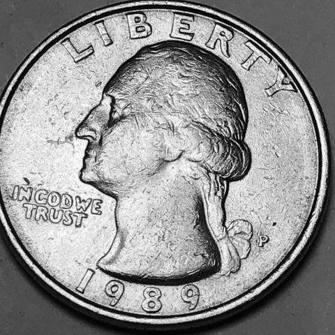 1989 P Washington quarter folder filler circulated Cover