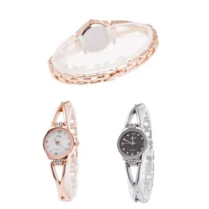 Women's Golden Stainless Steel Wrist Watch Fashionable Minimalism Special - Picture 1 of 17