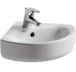 IS Eckwaschtisch Connect Arc, 1 Hl., m. Ül., 480x440x160mm, Weiß - Bild 1 von 3