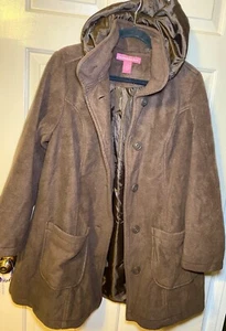 Abrigo Chaqueta Mujer Within Down Marrón Con Capucha Parka Talla Grande 16W - Imagen 1 de 2