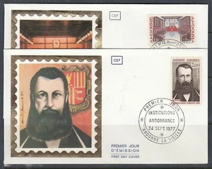 Andorra Scott 258-9 FDC - Guillem d' Areny Plandoit - Foto 1 di 1
