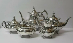 5-Piece Reed & Barton HAMPTON COURT Sterling Silver Coffee / Tea Set, c. 1950's - Picture 1 of 11