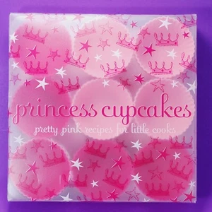 Princess Cupcakes Recipes Plus 12 Pink Silicone Molds | In Package - Imagen 1 de 5