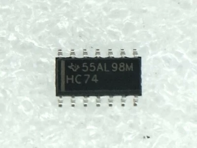 SN74HC74D TI 74HC74D IC FF TIPO D DUAL 1BIT 14SSOP SMD ROHS 40 PIEZAS Foto 1 de 2