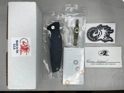 RARO Hinderer Eklipse 3.5" Azul/Negro G10 Tryway S45VN Spearpoint lavado a piedra Foto 1 de 4