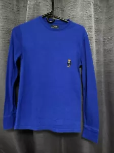 Polo Ralph Lauren Bear camicia uomo grande blu waffle patriottica polo bear preppy - Foto 1 di 3