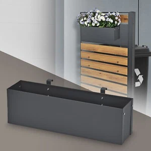 Pflanzgefäß Blumenkasten Blumentopf Hängend Blumenkorb Stahl Zaun - Bild 1 von 7