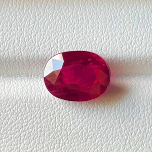 5.02Ct. Natural Gemstone Ruby Pigeon Blood Red Oval Facet Normal Heated Myanmar - Picture 1 of 7