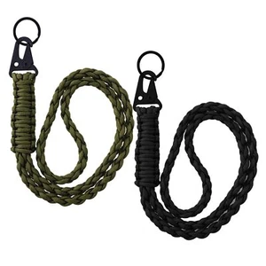 Confezione 2 Portachiavi Cordino Paracord Resistente Cordino Intrecciato Con Clip E Portachiavi - Foto 1 di 6