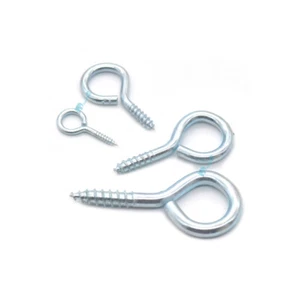 Eye Bolt Screw-in Hanger O Shape Close Ring Hooks Curtain Key Photo Hook Hanging - Picture 1 of 5