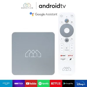 Homatics Box HD AndroidTV 1080p 5G Lettore multimediale WiFi con telecomando vocale grigio