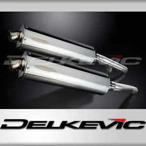 Yamaha FJ1200 3CV 1989-92 Delkevic Slip On 18" Oval Stainless Exhaust Muffler Ki - Picture 1 of 5