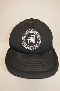 Vintage Augusta Chronicle/ Augusta H - Mesh Back - Snap Back Hat Black in Color - Picture 1 of 4
