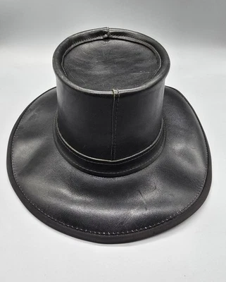 Sombrero Western Vintage HENSCHEL SKULLYS Talla Pequeña Redondo Cuero Roble Genuino  Foto 1 de 4