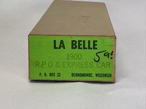 New Vintage HO Scale Model Train Kit La Belle 1900 RPO & Express Car H9 - Picture 1 of 6