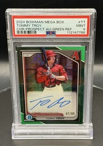 Bowman 2024 cromo Tommy Troy verde Mojo automático 47/99 #BMA-TT PSA 9 como nuevo ~ D-backs - Imagen 1 de 6