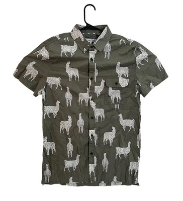 NWT Sovereign Code Llama Short Sleeve Button Front Shirt Men's Large - Image 1 of 4