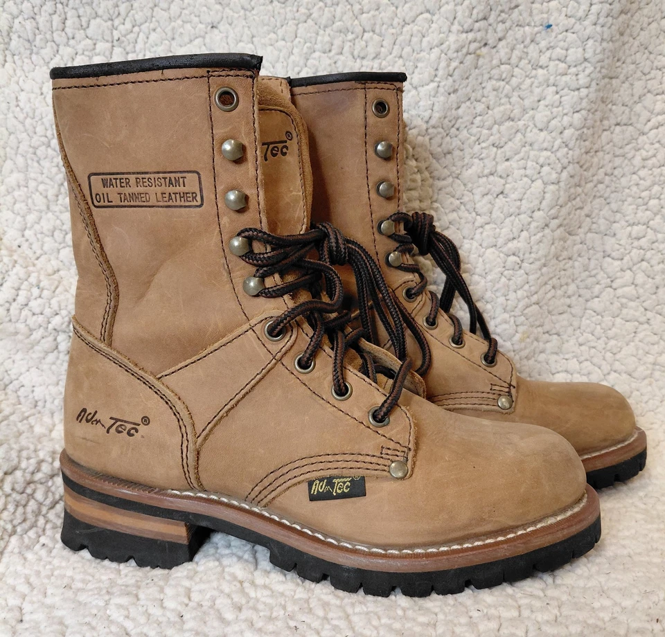 AdTec 2427 Women's 9" Logger  Leather Work/Combat Boots Steel Toe Size 7M - Image 1 of 4
