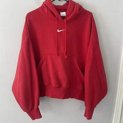 Sudadera con Capucha Roja Swoosh Central Talla M De Colección MANCHAS Ver Fotos Cuadrada De Gran Tamaño Foto 1 de 4