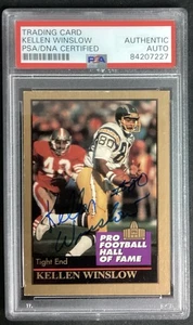 Kellen Winslow Signed 1995 Enor #180 Football Card HOF Charger Autograph PSA/DNA - Picture 1 of 2