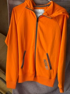 AEROPOSTELE HOODIE ACTIV/JACKE HERREN GRÖSSE MED ORANGE 100% POLYERSTER REISSVERSCHLUSS TASCHE - Bild 1 von 5