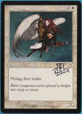 Angel of Retribution Torment NM ARTIST ALTERED SIGNED MTG CARD (415121) ABUGames - Image 1 of 2