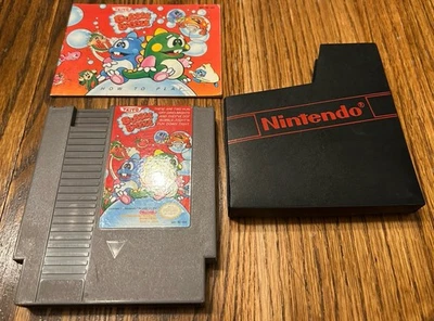 Vintage Bubble Bobble (Nintendo NES, 1988) with manual ~ Authentic  - Image 1 of 4