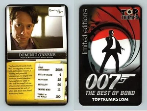 Dominic Greene - Quantum Of Solace - 007 The Best Of Bond 2008 Top Trumps Card - Picture 1 of 1