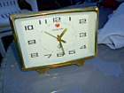 vintage ALARM clock working GOLDEN TONE