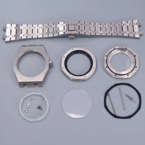 41mm Watch Case Band Sapphire Glass Insert Chapter ring For Seiko Nh35 Movement - Picture 1 of 14